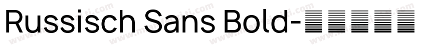 Russisch Sans Bold字体转换